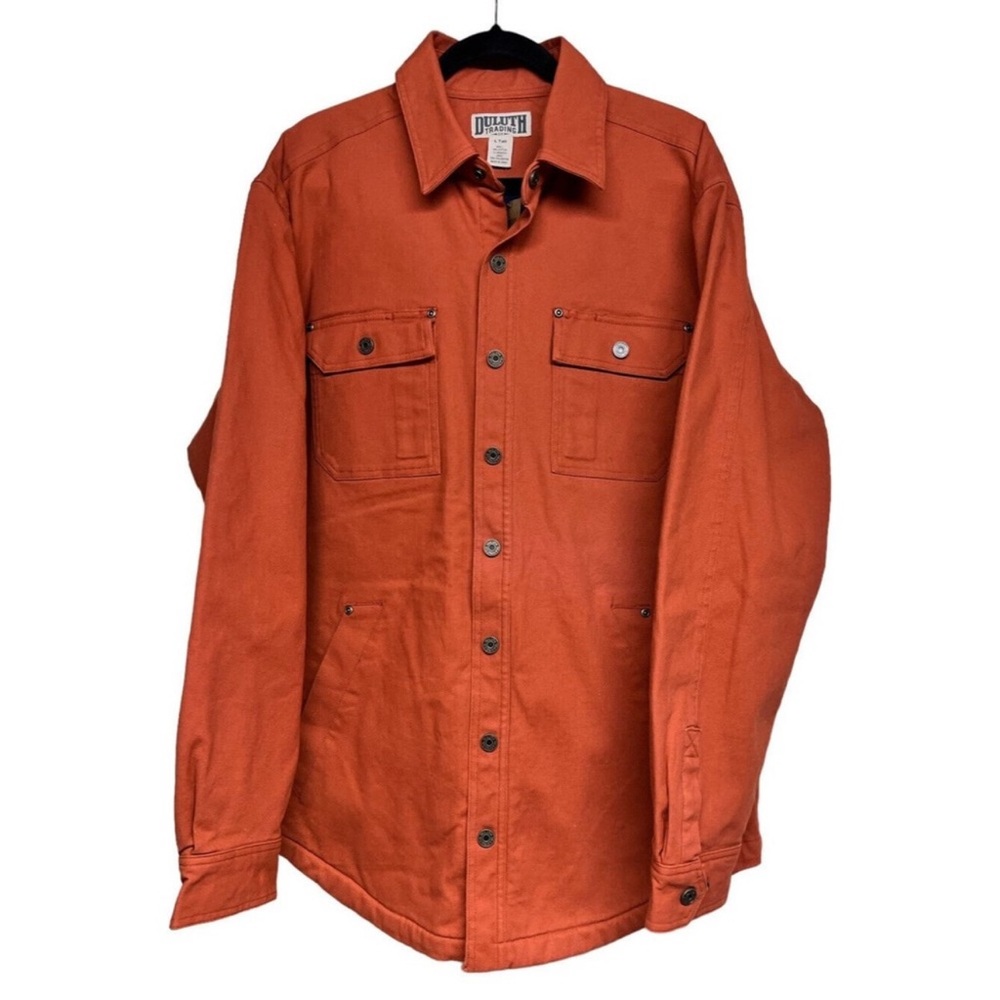 Duluthflex Fire Hose Shirt Jac Co Men's Orange Button-Up Jacket